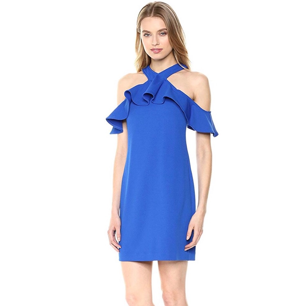 Trina Turk Cold Shoulder Cocktail Dress